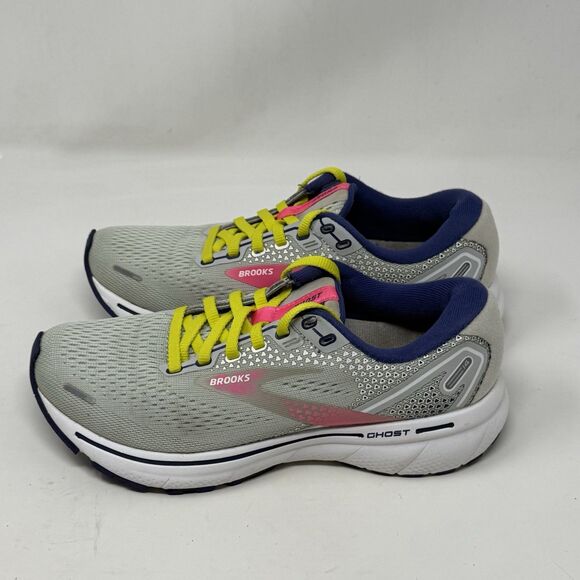 Brooks Ghost 14 Shoes Womens 6 Gray Pink Running Walking Lightweight Sneakers - Picture 4 of 16